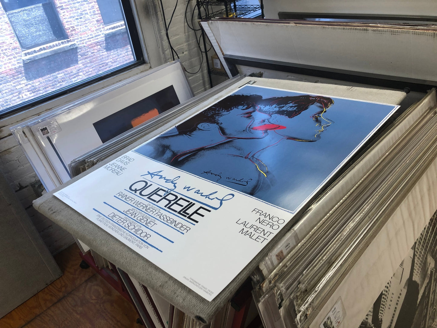 Andy Warhol Querelle Blue " Poster Pop Art Blue, Red Movies