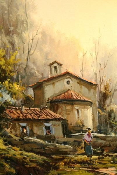 Oil Painting M6 Signed Canvas Landscape Spanish Fermin Colomer Valls