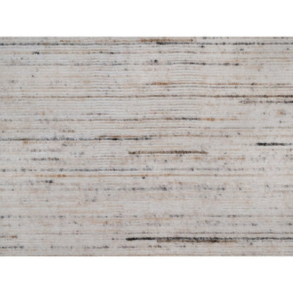 9'1"X12' Ivory Indoor Outdoor Modern Design Hand Loomed Oriental Rug