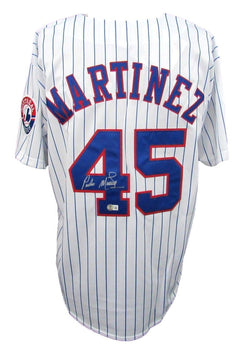 Pedro Martinez Hof Autographed White Majestic