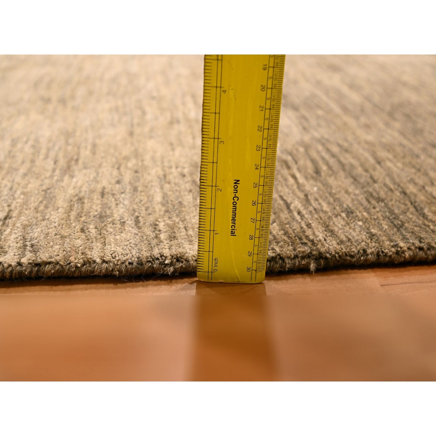 2'X3' Peanut Brown Plain Solid Design Pure Sari Silk Hand Knotted Mat Rug