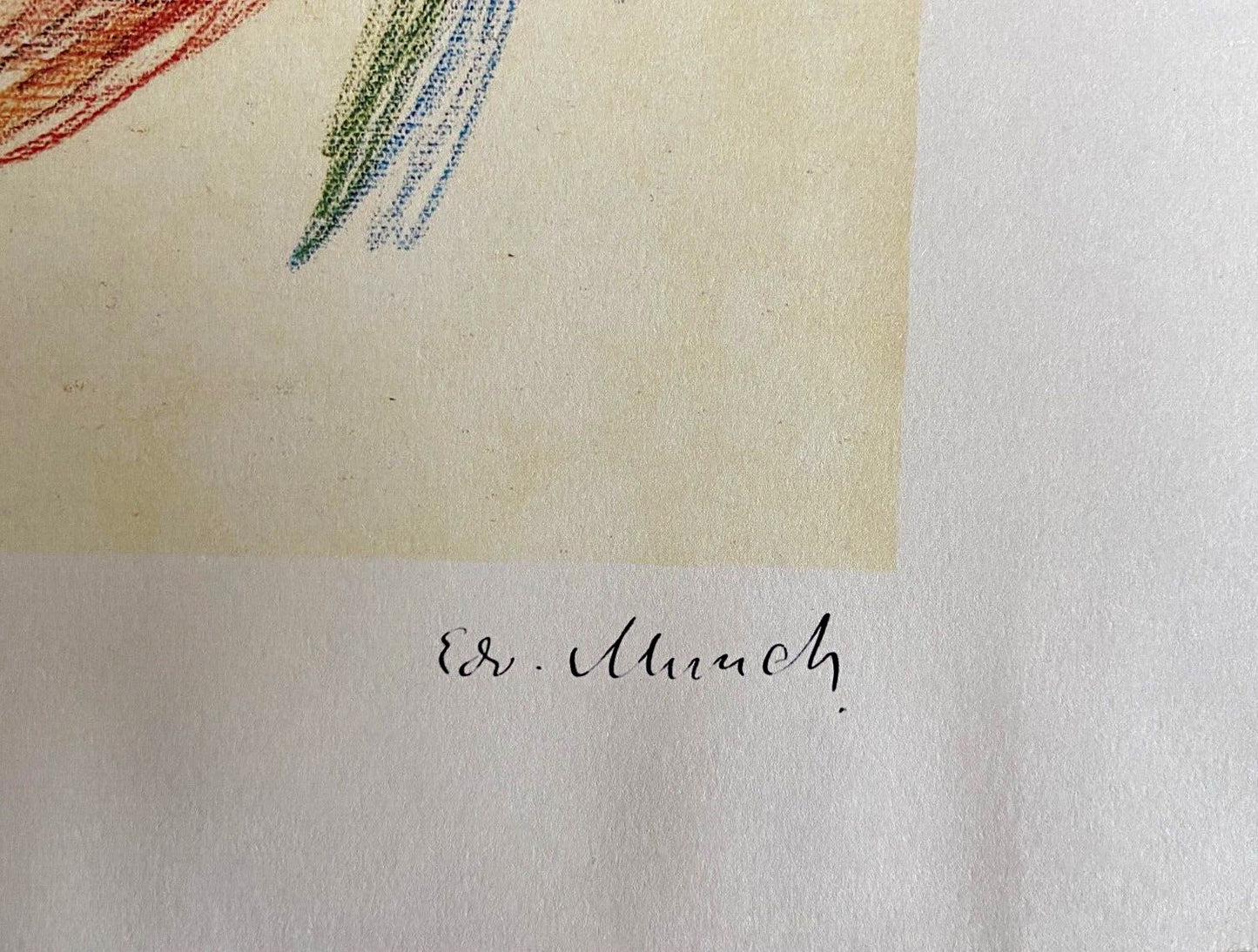 Edvard Munch 'Self-Portrait' Lithograph Coa Hand-Signed Numbered