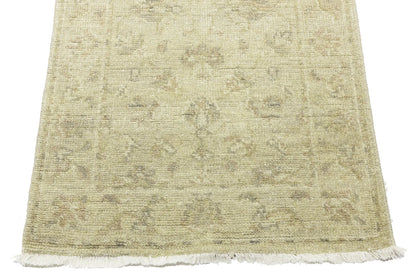 Handmade Wool Oriental Runner Rug Muted Floral