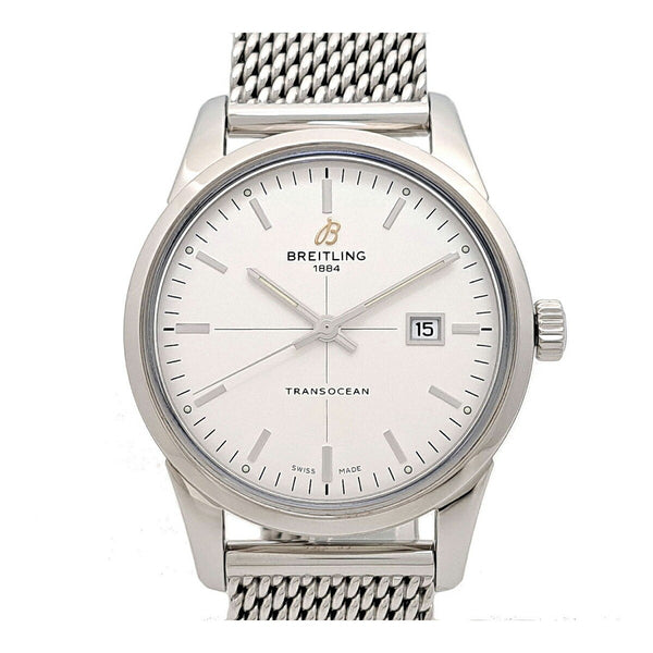 Breitling Transocean A10360 Silver Case Size 43Mm Men'S Used Watch #61016
