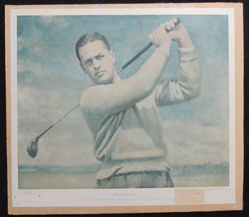 Bobby Jones Golf Pro Signed/Inscribed 26.5X23