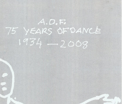 Alex Katz 75 Years Of American Dance " Serigraph Pop Art Gray, Wh