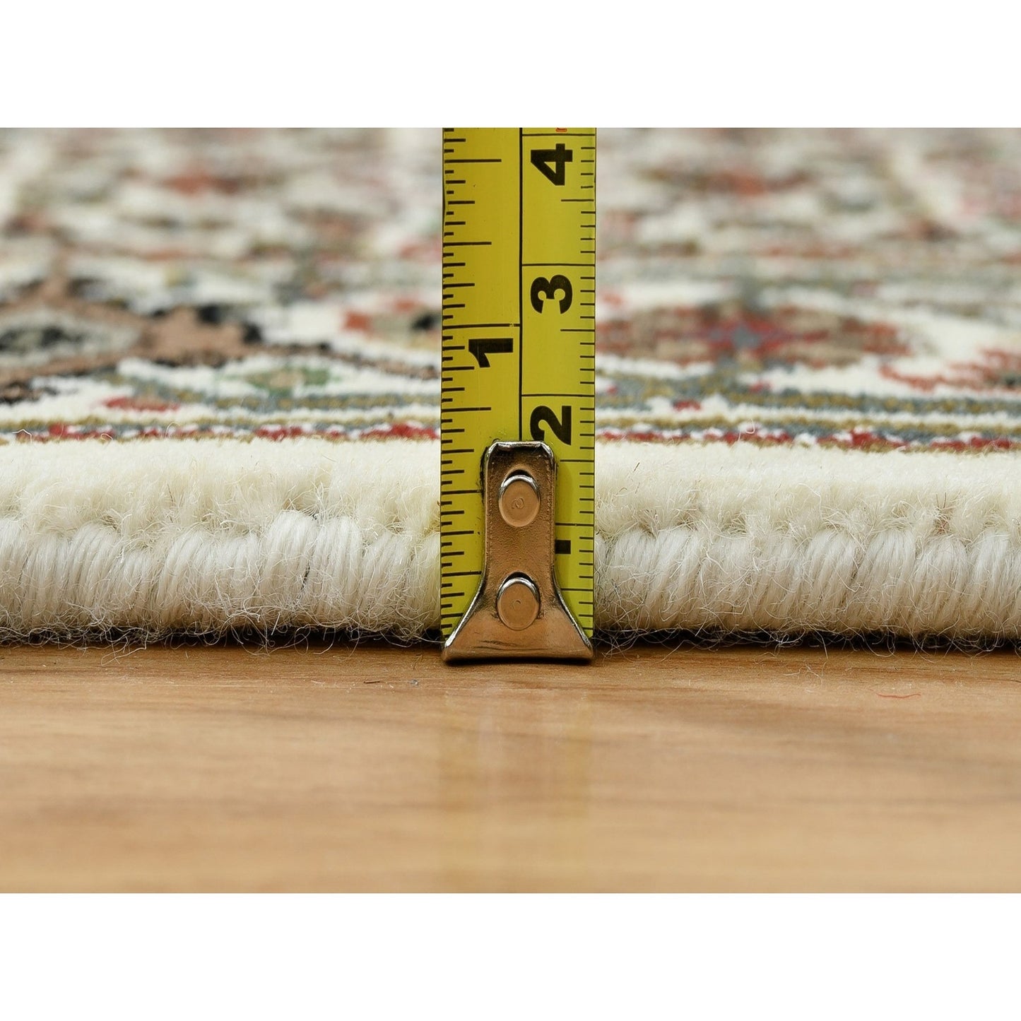 2'6"X18' Ivory Tebraz Mahi 175 Kpsi Wool Hand Knotted Xl Runner Rug