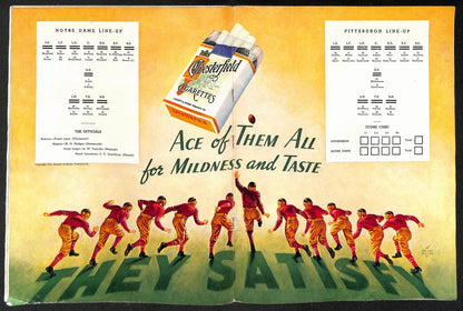 1937 Pitt Vs Notre Dame Vintage College Football Game Program 195834