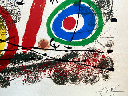 Joan Mir Lithograph Coa Maeght Hand Numbered