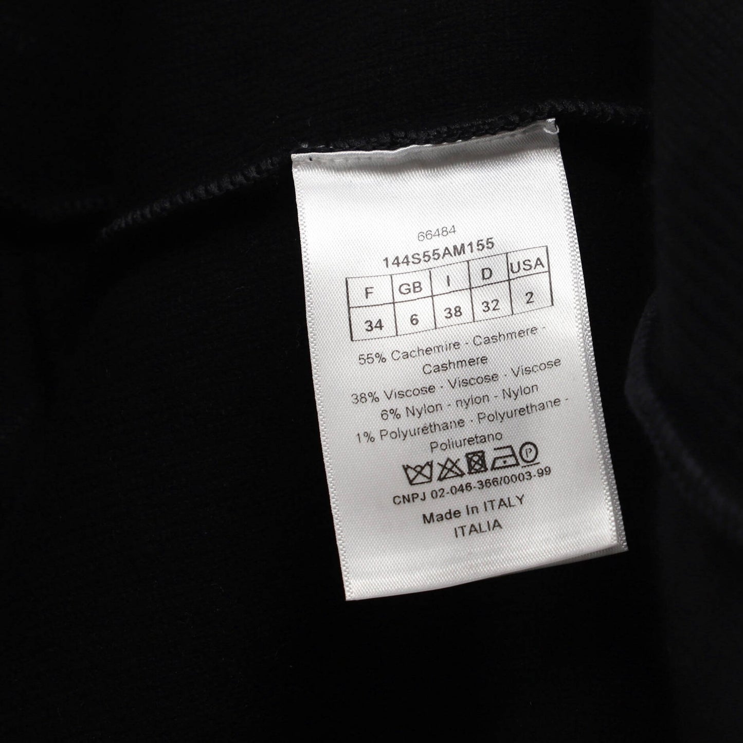 Christian Dior Women'S Logo Crewneck Sweater Cashmere Blend