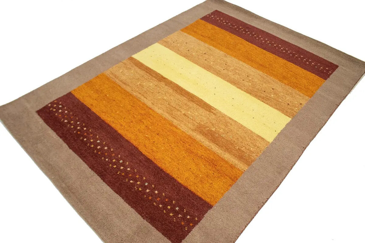 ft Hand-Knotted Tribal Modern Indo-Gabbeh Oriental Rug Plush Design Carpet 6X8