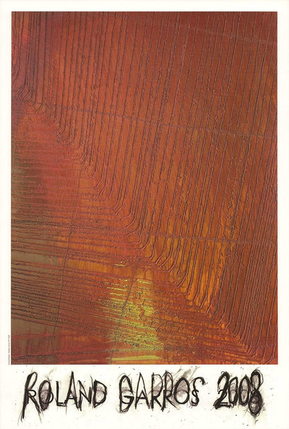 Brow ARNULF RAINER Roland Garros French Open 31.5" x 21.25" Poster 2008 Abstract