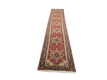 Narrow Oriental Runner Rug Oversized Heriz Serapi