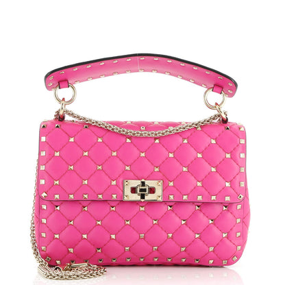 Valentino Garavani Rockstud Spike Flap Bag Quilted Leather Medium