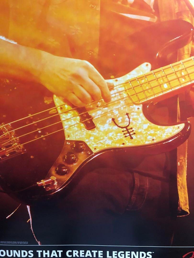 Rush Geddy Lee Large Poster Fender Guitar /The