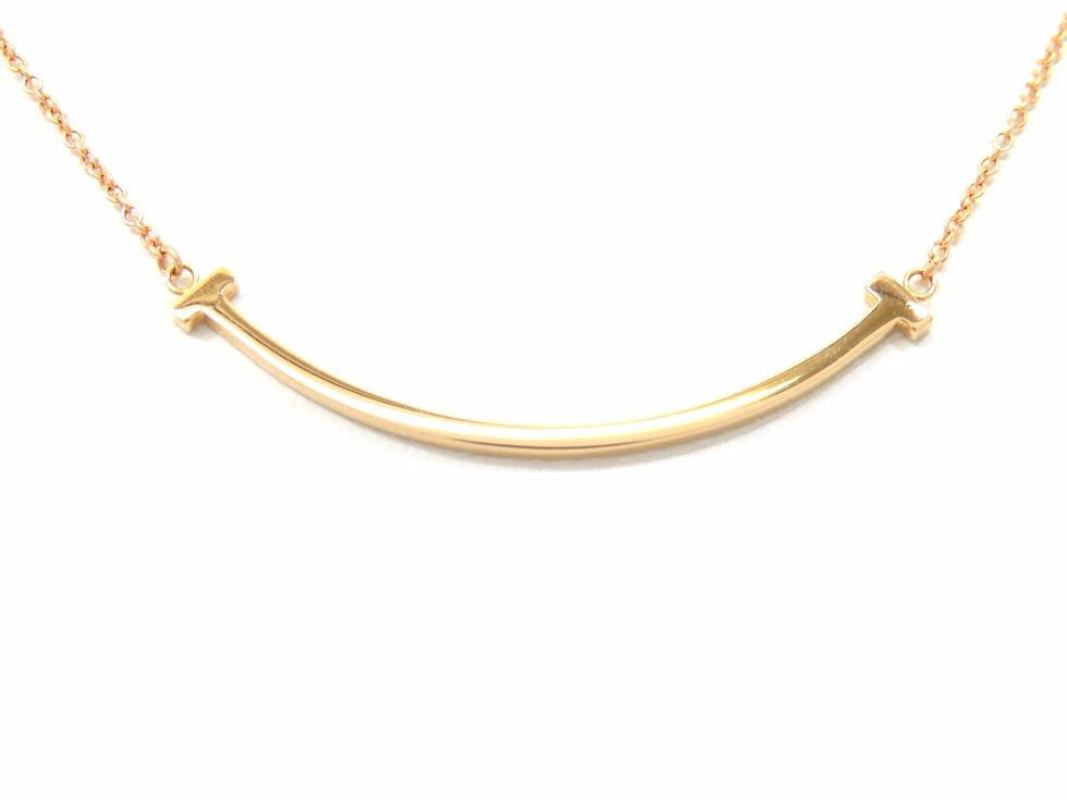 Tiffany & Co. 60011678 T Smile Small Necklace K18Rg
