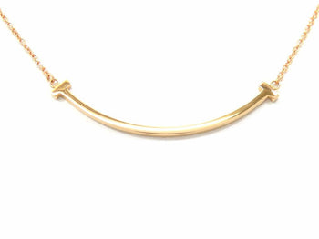 Tiffany & Co. 60011678 T Smile Small Necklace K18Rg
