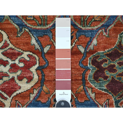 2'7"x17'2" Orange Bijar Garus Design Wool Hand Knotted Runner Oriental Rug