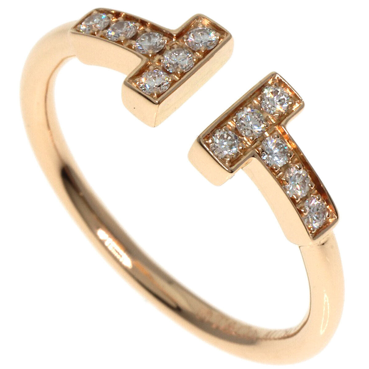 TIFFANY&Co.   Ring TWire Diamond K18 Pink Gold