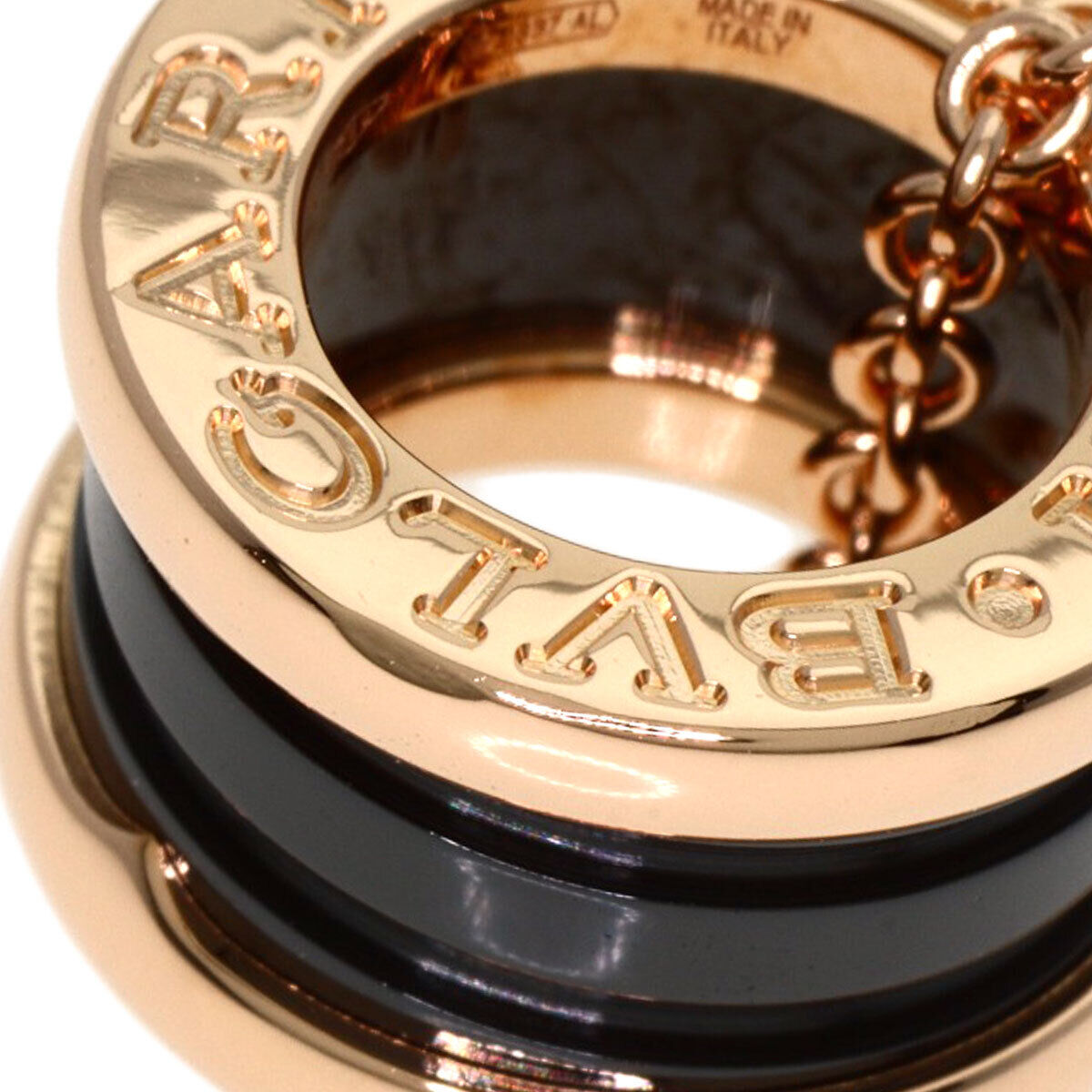 BVLGARI   Necklace B.zero1 Black Ceramic K18 Pink