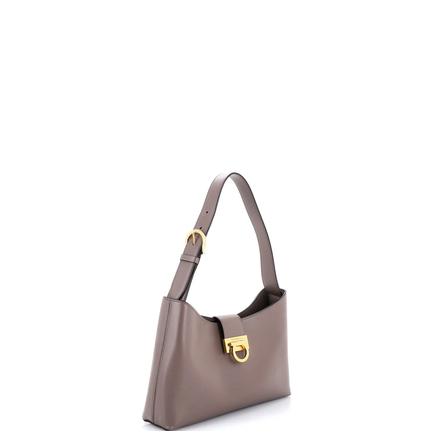 Salvatore Ferragamo Trifolio Shoulder Bag Leather East West