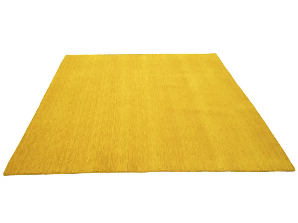 Marigold Solid Design Hand-Loomed 8X8 Gabbeh Wool