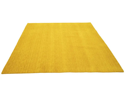 Marigold Solid Design Hand-Loomed 8X8 Gabbeh Wool