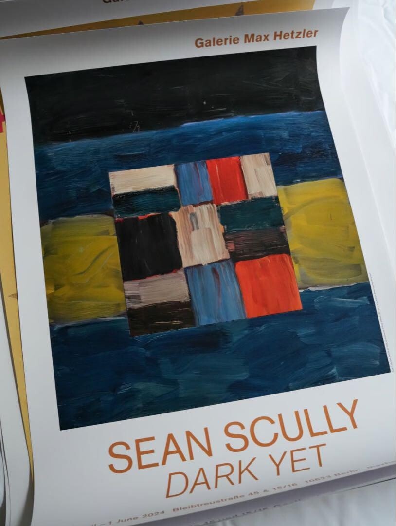 Sean Scully Original Exhibition Poster Print -Dark Yet Max Hetzler Gallery