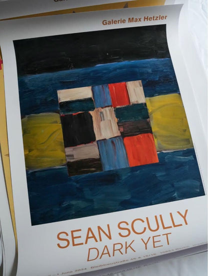 Sean Scully Original Exhibition Poster Print -Dark Yet Max Hetzler Gallery
