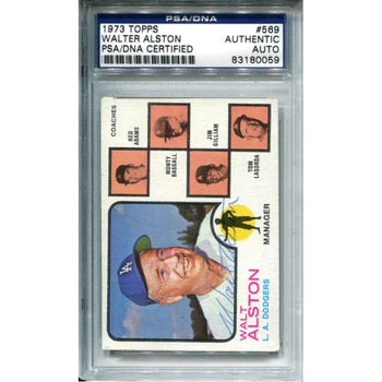 Walt Alston Autographed 1973 Topps Card