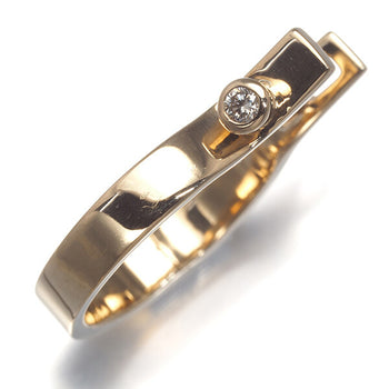 Hirotaka Earring Industria Diamond 0.03Ct Hoop