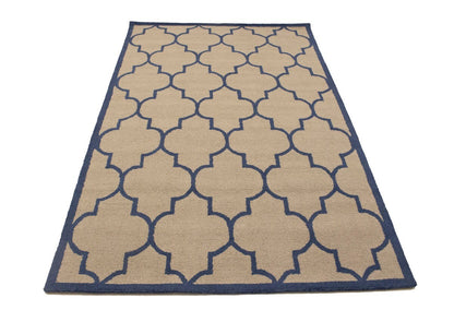Cream Modern Contemporary Trellis Foyer 5X8