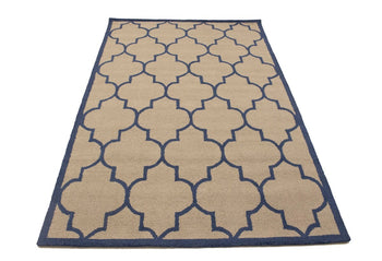Cream Modern Contemporary Trellis Foyer 5X8