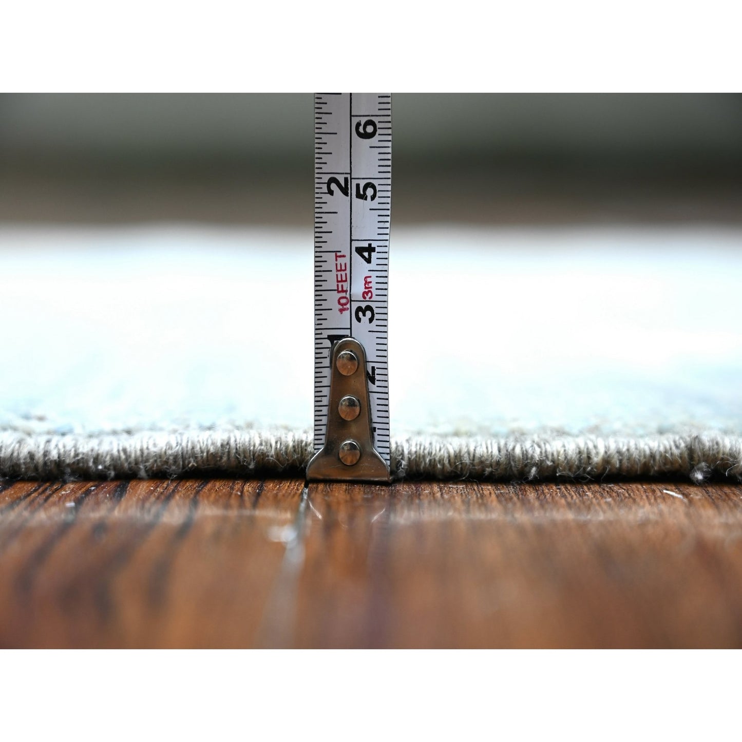 2'8"X9'5" Gray Fine Kashkuli Gabbeh Soft Wool Hand Knotted Rug