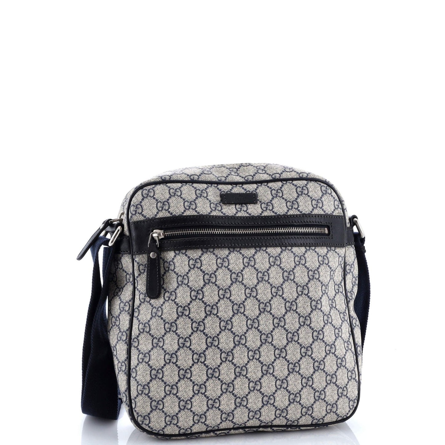 Gucci Front Zip Messenger Gg Coated Canvas Medium