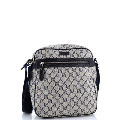 Gucci Front Zip Messenger Gg Coated Canvas Medium