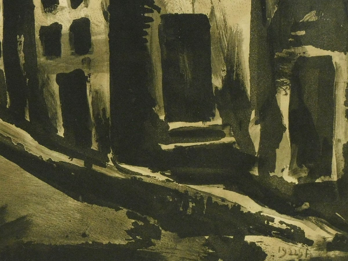 Georges Rouault "Solitary Man (Street)" Miserere Etching 1922  Framed Signed