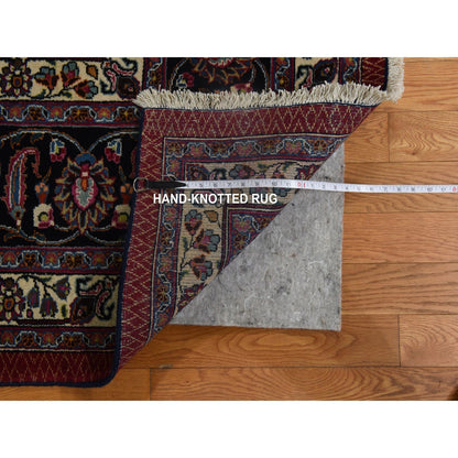 9'9"X12'10" Red Zoroastrian Clean Full Pile Pure Wool Hand Knotted Rug