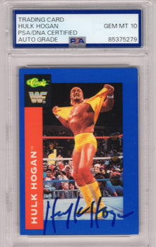 Hulk Hogan 1991 Classic Autographed Card Psa Auto Grade Gem Mt 10