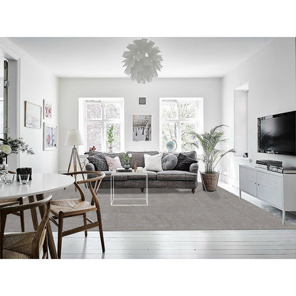 8'9"X12'1"Taupe Fine Jacquard Loomed Wool And Silk Zoroastrian Design Rug