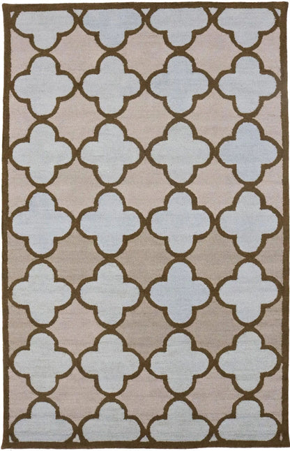 Multicolored Trellis Design 5X8 Hand-Tufted
