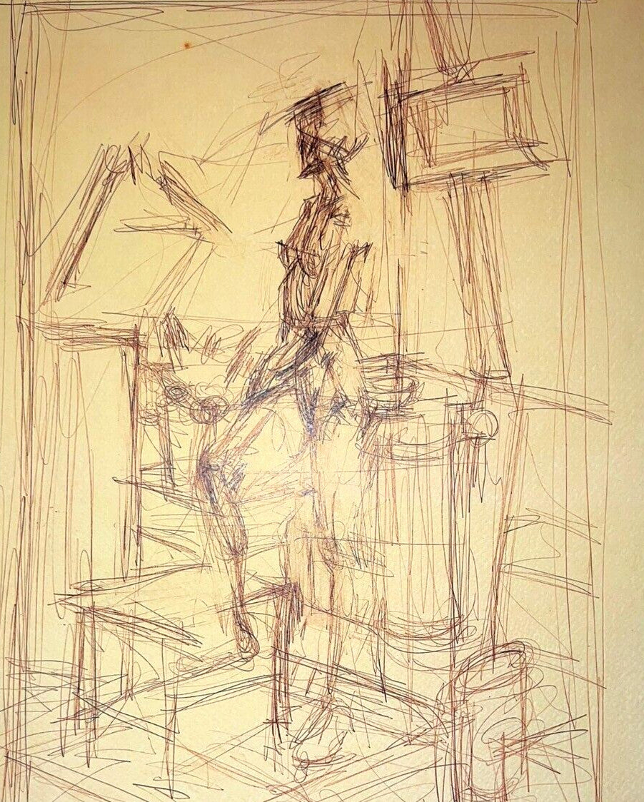 Alberto Giacometti Lithograph Coa -Original Numbered By Hand Signed