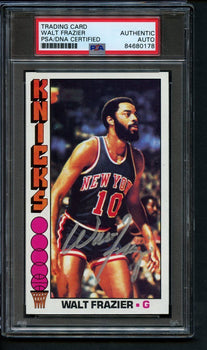 1976-77 Topps Walt Frazier Hof #64 Autographed/Signed Card Knicks Psa/Dna 173106