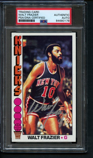 1976-77 Topps Walt Frazier Hof #64 Autographed/Signed Card Knicks Psa/Dna 173106