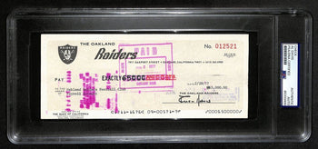 Al Davis Hof Signed/Autographed 8.5X3.5 Bank