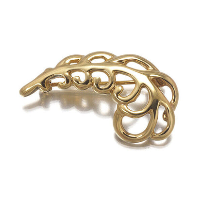 Tiffany&Co. Vintage Brooch Paloma Picasso Leaf 18K 750 Yellow Gold