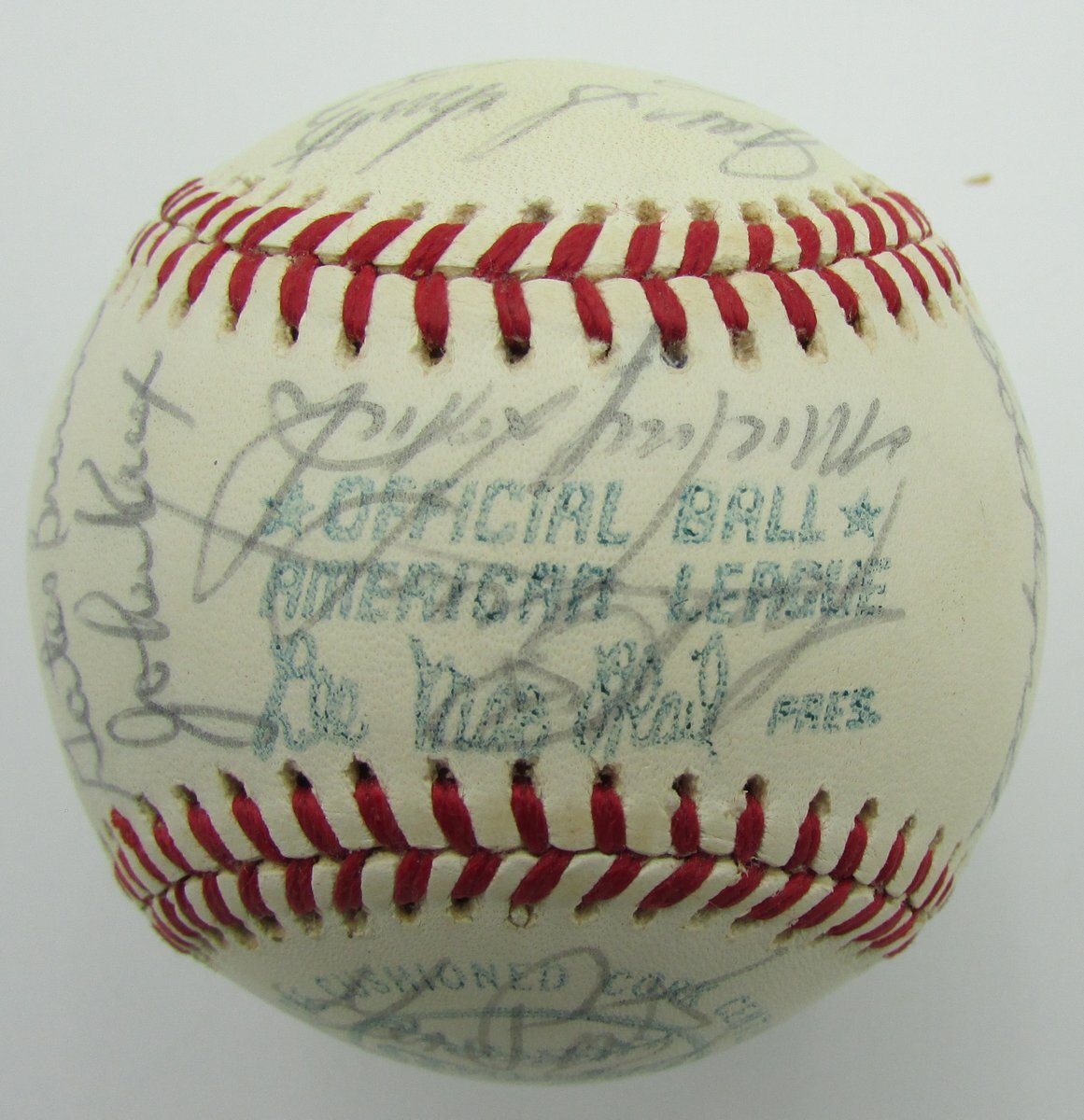 1975 Detroit Tigers Team Signed By 26 Oal Baseball Lolich Brown 149802