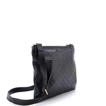 Gucci Convertible Zip Messenger Guccissima Leather Large