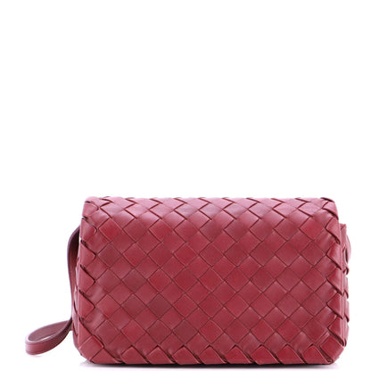 Bottega Veneta Convertible Flap Shoulder Bag Intrecciato Nappa Small