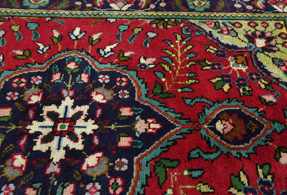 Vintage Handmade Small Red Oriental Rug Classic